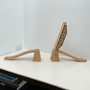 Vintage BRIO #33364 Wooden Draw Bridge With Ramps Nice Used Condition